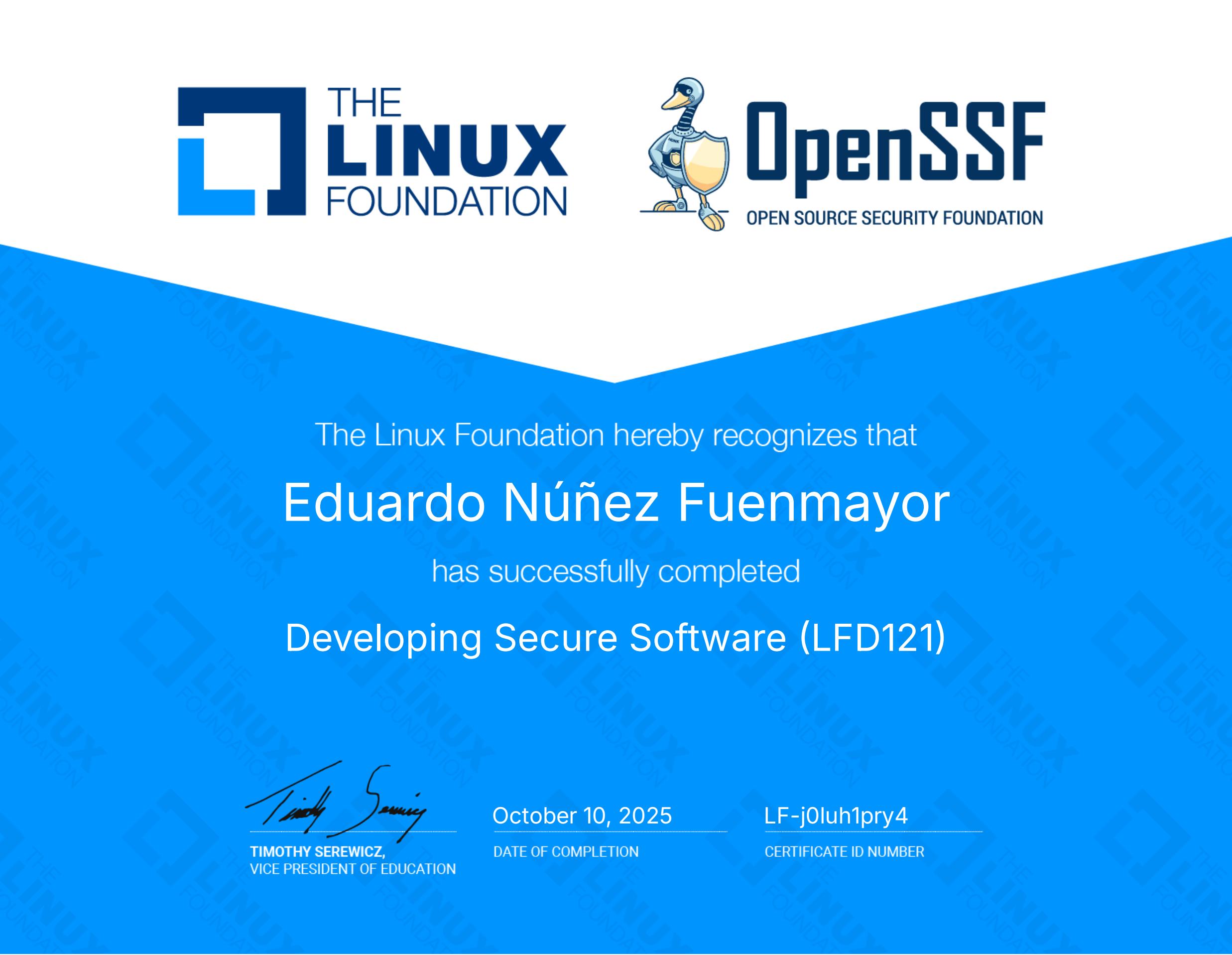 Developing Secure Software