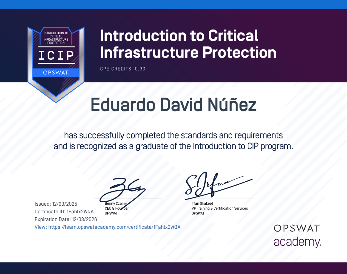 Introduction to Critical Infrastructure Protection