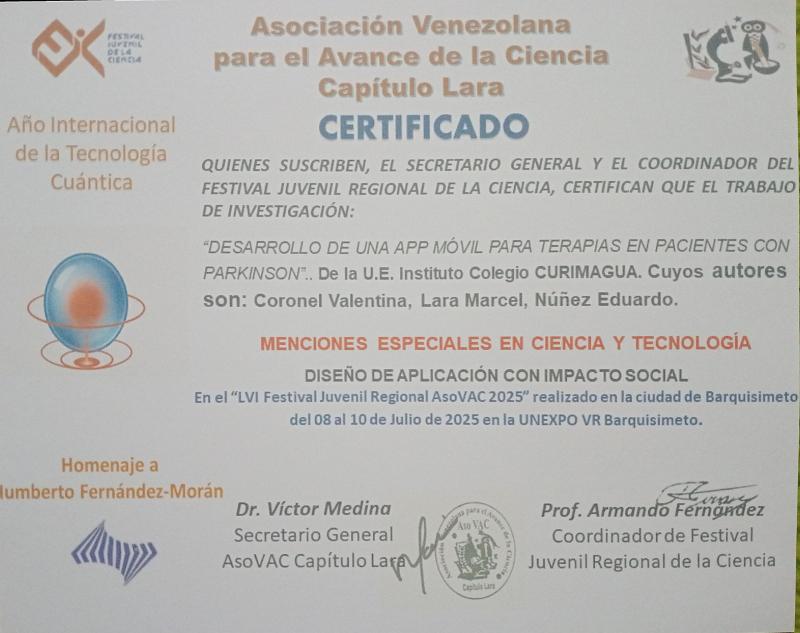 Special Mention Certificate